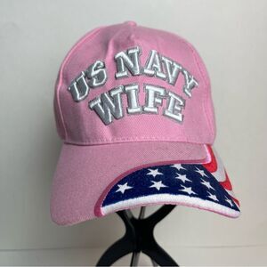 US NAVY WIFE Trucker Cap with Adjustable Velcro Strap